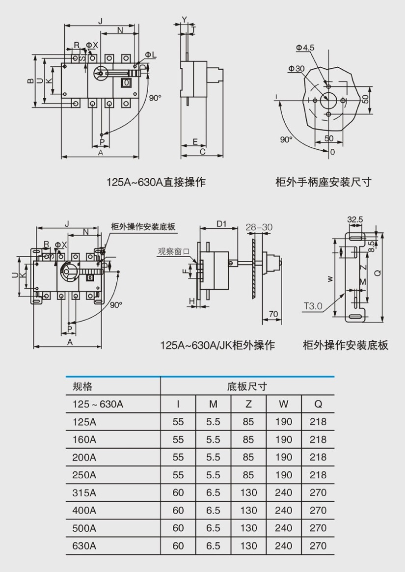 WHKL-1600A/4隔离开关