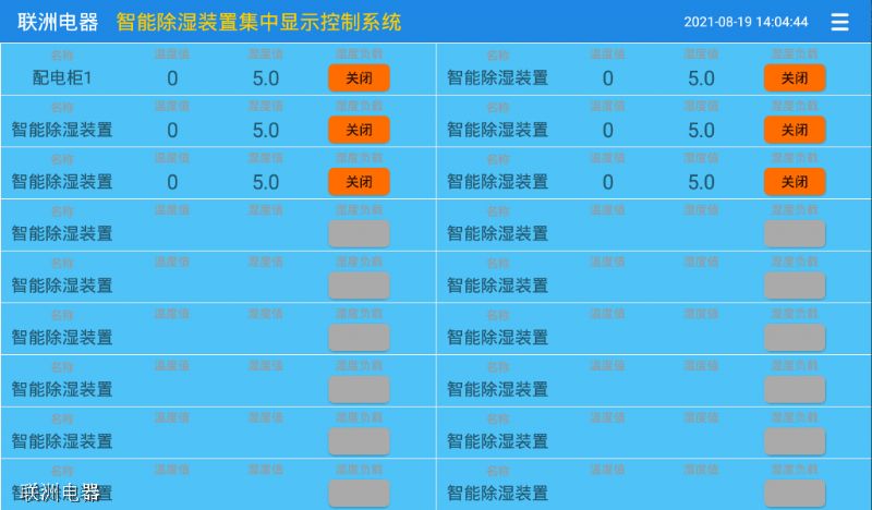 配电房里22个柜子的温湿度数据如何在一个地方显示？